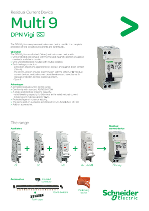 Multi 9 DPN Vigi RCBO residual current device